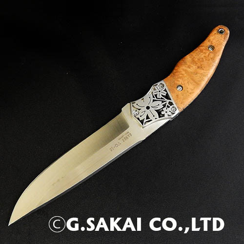 G. Sakai 11431 Sakura-2 Karin-Kobu VG-10 Core San Mai 9" Fixed Blade Knife