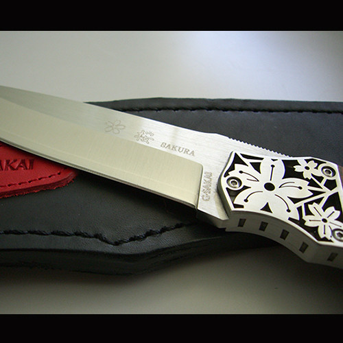 G. Sakai 11431 Sakura-2 Karin-Kobu VG-10 Core San Mai 9" Fixed Blade Knife