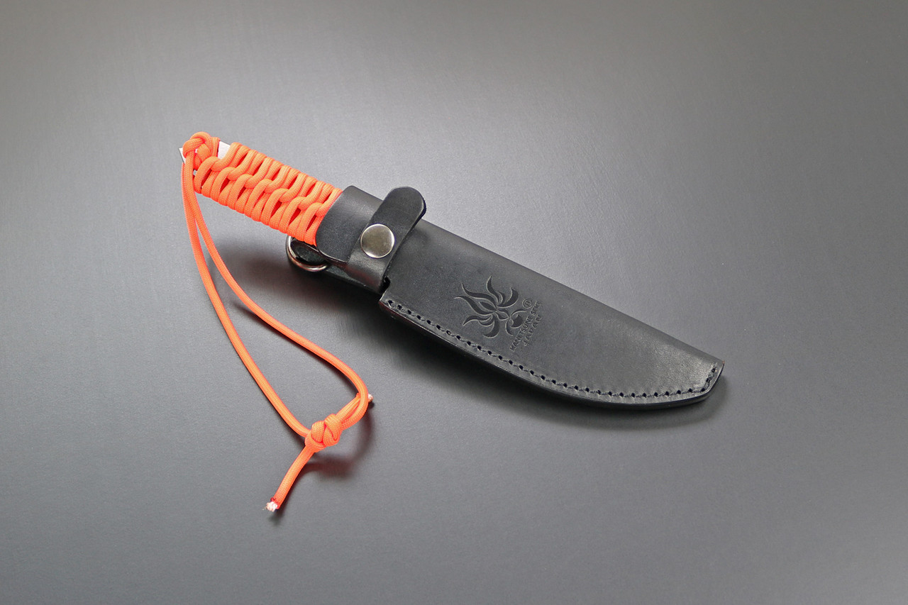 Kanetsune Seki Japan KB-291 Karasu Blue Steel 125mm Paracord Hunting Field Knife