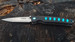 Mcusta MC-41C Katana VG-10 Core San Mai Black/Blue Anodized Aluminum 4.25" Folding knife