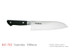 Kanetsune KC-762 Santoku High Carbon Steel 180mm Kitchen Cutlery Knife