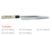 Kanetsune KC-533 Yanagiba White Steel #3 240mm Kitchen Cutlery Knife