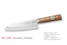 Kanetsune KC-148 Santoku High Carbon 165mm Kitchen Cutlery Knife