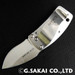 G. Sakai 11192 Engravable Stainless Skull Money Clip Folding Pocket Knife