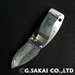 G. Sakai 11606 Ukimon Great Wave Damascus Money Clip Folding Pocket Knife