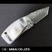 G. Sakai 11611 Ukimon Mt. Fuji Damascus Tanto Money Clip Folding Knife