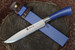 Masano Toyokuni TKA-002 Urusi 8.26" Blue Fixed Damascus Hunting Knife
