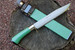 Masano Toyokuni TKA-003 Urusi 8.26" Green Fixed Damascus Hunting Knife