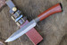 Masano Toyokuni TKA-004 Urusi 4.9" Red Fixed Blade Damascus Hunting Knife
