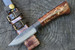 Masano Toyokuni TKA-017 Sakura 3.34" Damascus Fixed Blade Hunting Knife