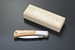 Kanetsune Seki Japan Kaico-Tou White/Brown KB-510 AUS-8 Folding Lockback Pocket Knife
