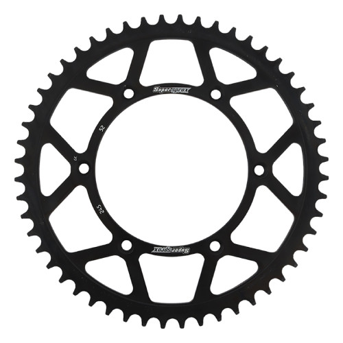 Supersprox Rear Steel Sprocket Black 52T for Yamaha 125YZ 80-17, 250YZ 80-17