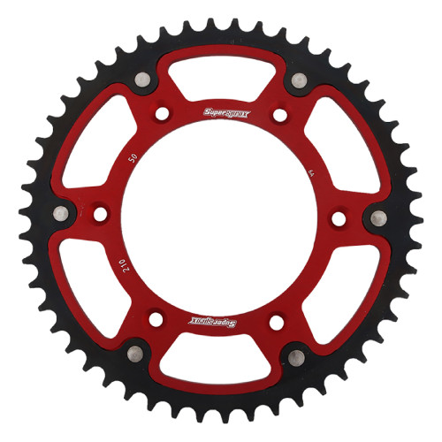 Supersprox - Red Stealth sprocket, 50T, Chain Size 520, RST-210-50-RED