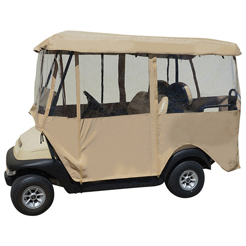 Enclosure Sand 80" top Front panel zips, Deluxe 4 Sided Golf Carts; ENC-011