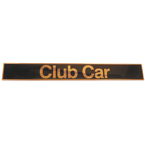 Name Plate For Club Car DS 1982 and newer 1014198 Black/Gold Golf Carts; BP-0016