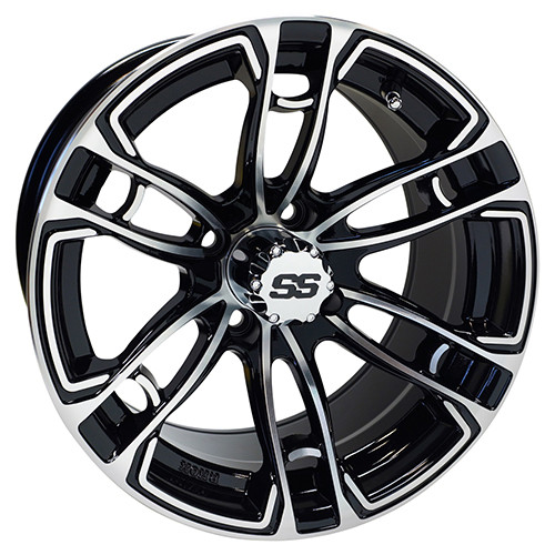 Wheel Gloss Black Golf Carts; TIR-RX397