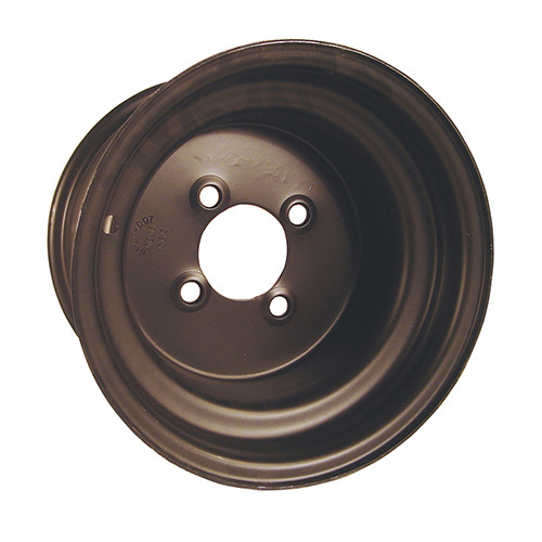 Wheel - Steel, Black, 10x8 3:5 offset Golf Carts; TIR-461