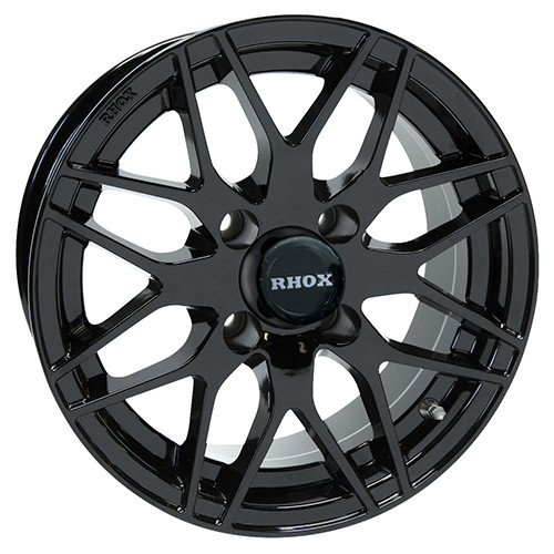 Wheel Black, 13x6 Centered Golf Carts; TIR-RX177-B