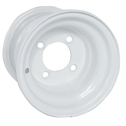 Wheel - Steel, White, 8x7 Standard Golf Carts; TIR-415