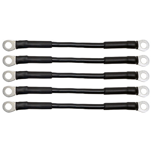 7" Battery Cables - 6 Gauge, Black Color, Pack of 5 Golf Carts; BAT-1009-5