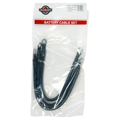 Battery Cable Set For Club Car DS w/ 12V Batterie 5/16" ring terminal; BAT-1028A