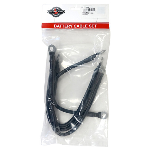 Battery Cable Set For Yamaha G19 (2) 9" 6 Gauge Black Cables; BAT-1024