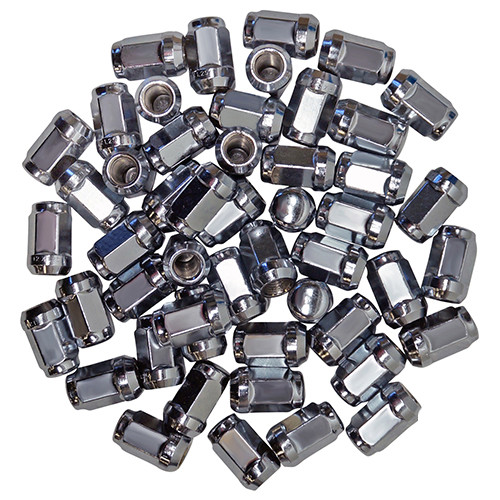 Lug Nuts Chrome Closed End Standard 1/2"-202, 3/4" OD Golf Carts; TIR-937-50