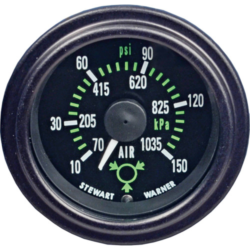 Air Pressure Gauge For Stewart Warner Instrument 490ABL, 82742; SWI-82742