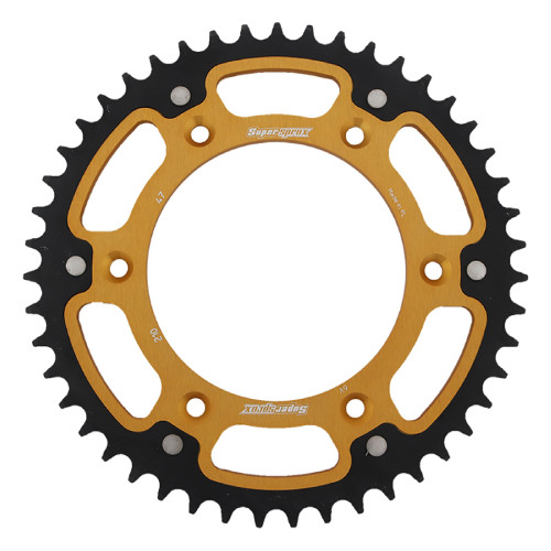 Supersprox - Gold Stealth sprocket, 47T, Chain Size 520, RST-210-47-GLD