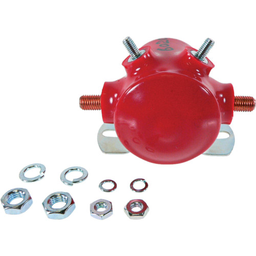 CONTINUOUS DUTY SOLENOID SNOW PLOW WINCH 12 VOLT 4 TERM RUBBER COATED 100 AMP