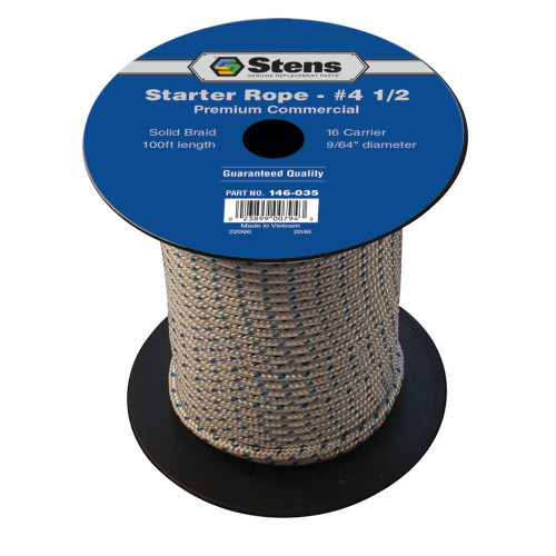 New Stens 100' Solid Braid Starter Rope 146-035 for #4 1/2 Solid Braid