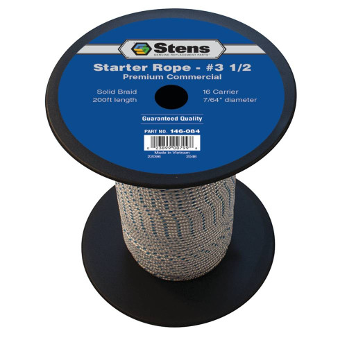 New Stens 200' Solid Braid Starter Rope 146-084 for #3 1/2 Solid Braid