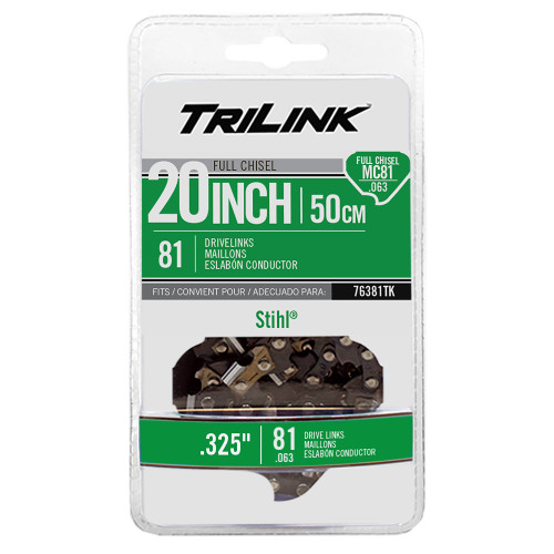 Chain Pre-Cut Loop .325" Chainsaw Pitch, 81 Drive Links, 3/16" File Sz 76381TK