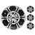 Wheel Cover 10" Daytona Chrome with Black, Set of 4; CAP-0063
