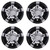 Wheel Cover Set 8" Vegas Chrome/Black, Set of 4 Golf Carts; CAP-0048-4