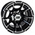 Wheel Machined Gloss Finish, Black Golf Carts; TIR-RX392