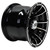 Wheel Machined Gloss Finish, Black Golf Carts; TIR-RX392