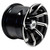 Wheel Machined Gloss Black, 10x7 ET-25 Golf Carts; TIR-RX403