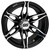Wheel RHOX RX377, Machined Black, 12x7 ET-25 Golf Carts; TIR-RX377