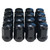 Lug Nuts Gloss Black Closed End Metric 12mm-1.25, 3/4" OD Golf Carts; TIR-940S