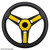 Steering Wheel Insert Black, E-Z-Go Hub Golf Carts; ACC-SW151-EZ