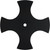 Star Edger Blade 1/2" Center Hole, 9" OD, 0.090" Thickness, Star Type; 375-411