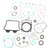 Vertex Gasket Set With Oil Seals (811368) for KTM XC-FW 350 12-16