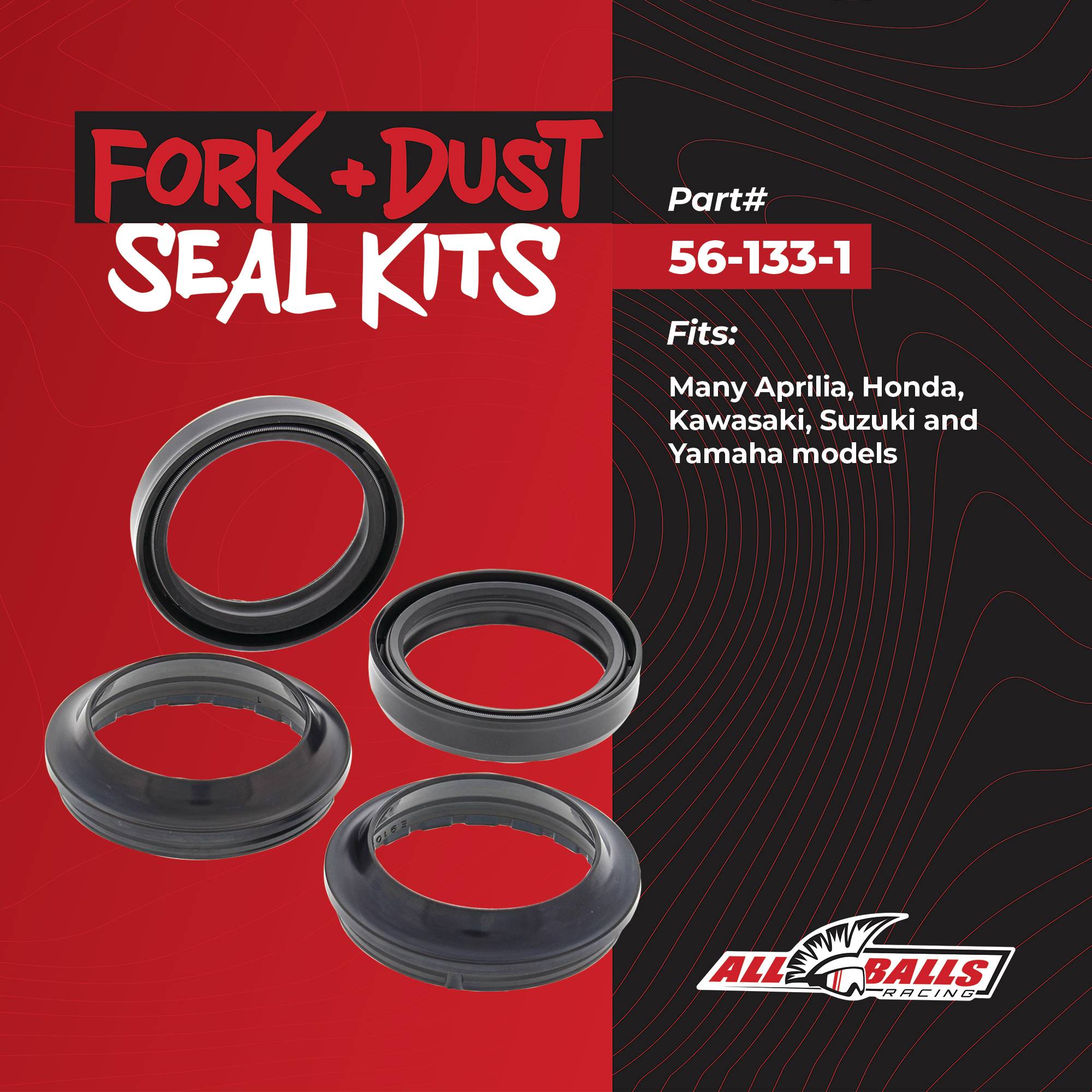 All Balls Fork and Dust Seal Kit for Honda CBR600 F4i 01-06 CBR929RR 00-01
