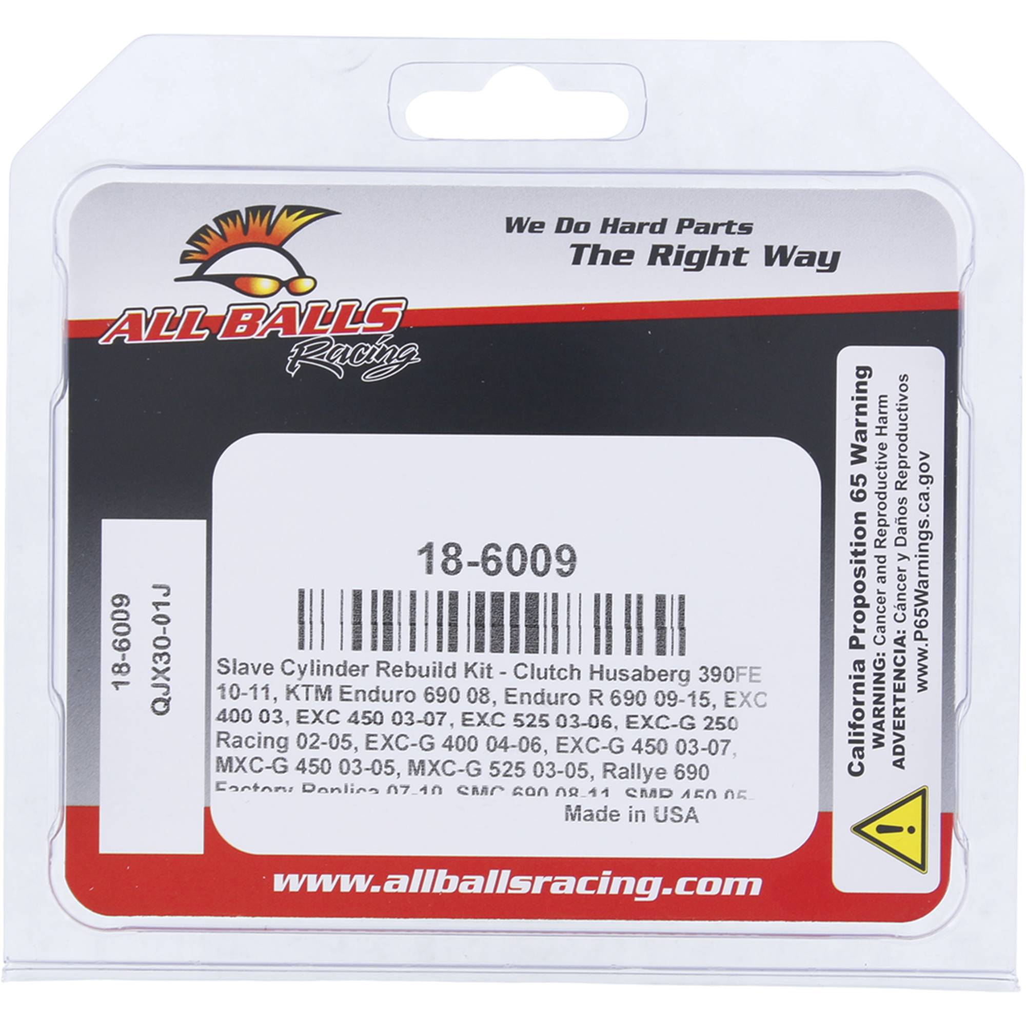 All Balls Slave Cylinder Rebuild Kit - Clutch Husaberg 390FE 10-11, 18-6009