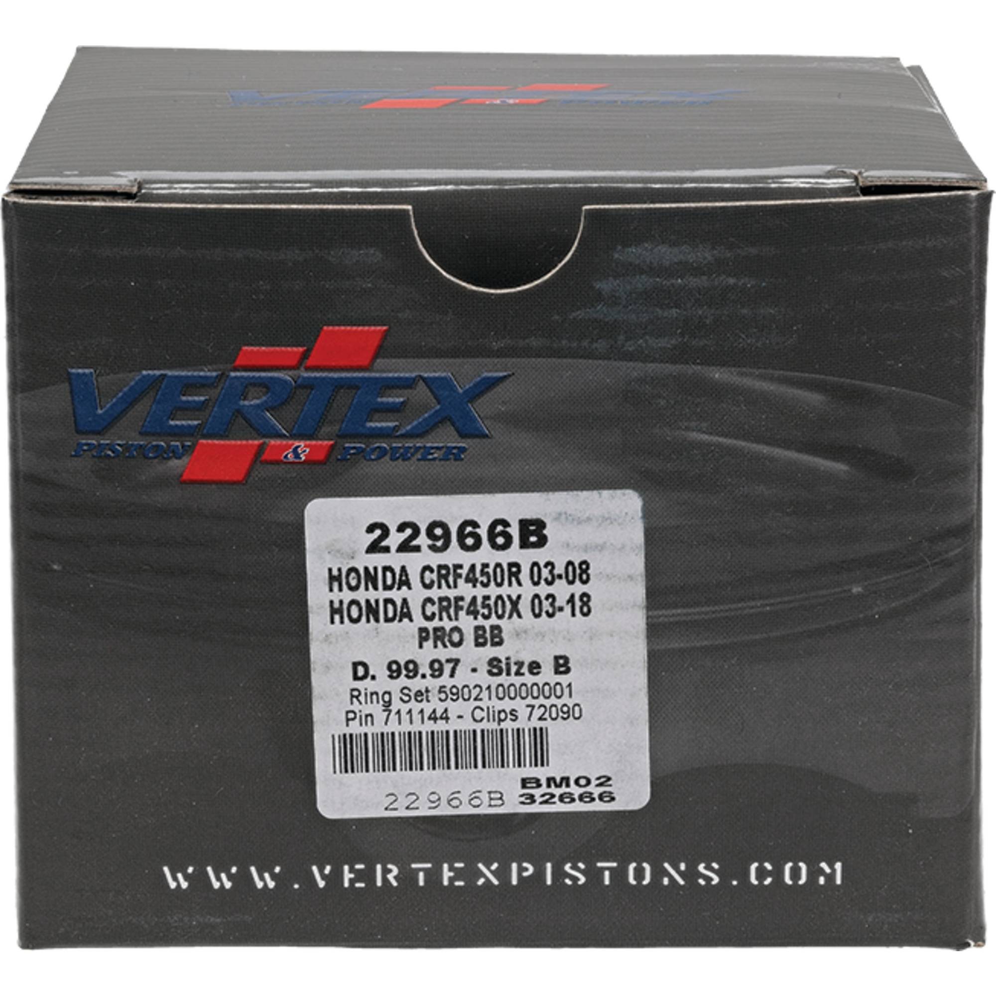 Vertex Big Bore forged Piston Kit for Honda CRF 450 R (02-08) 22966B