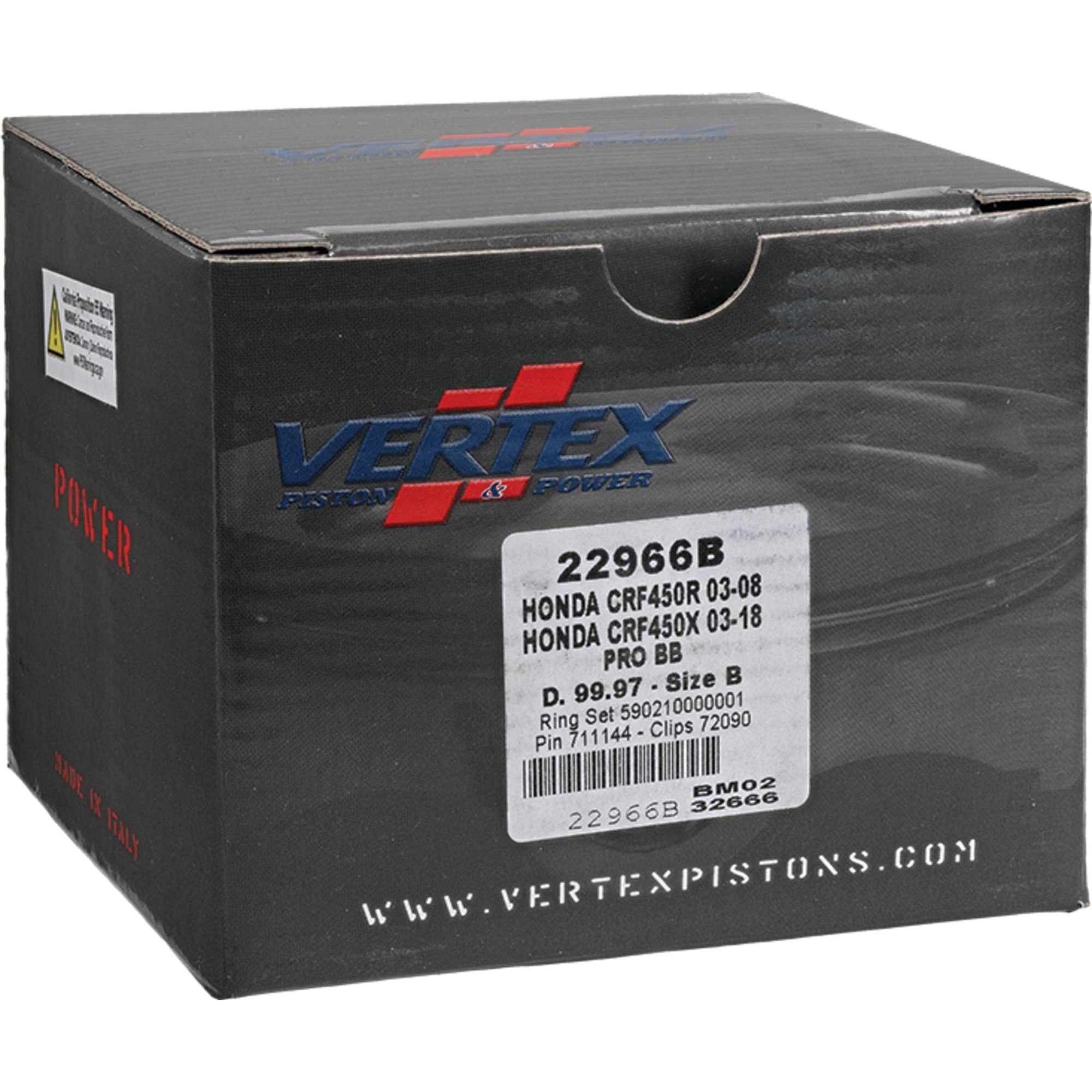 Vertex Big Bore forged Piston Kit for Honda CRF 450 R (02-08) 22966B