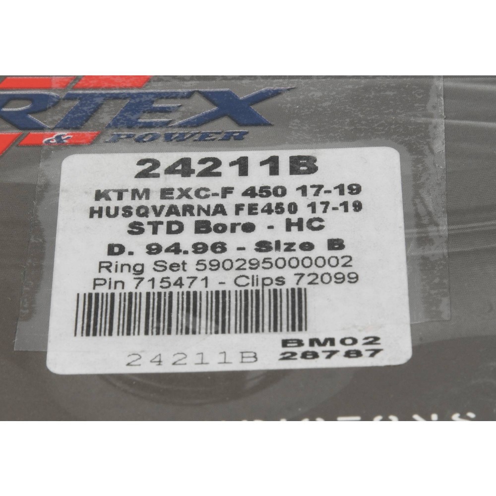 Vertex High Comp forged Piston Kit for KTM 450 EXC-F (17-18) 24211B