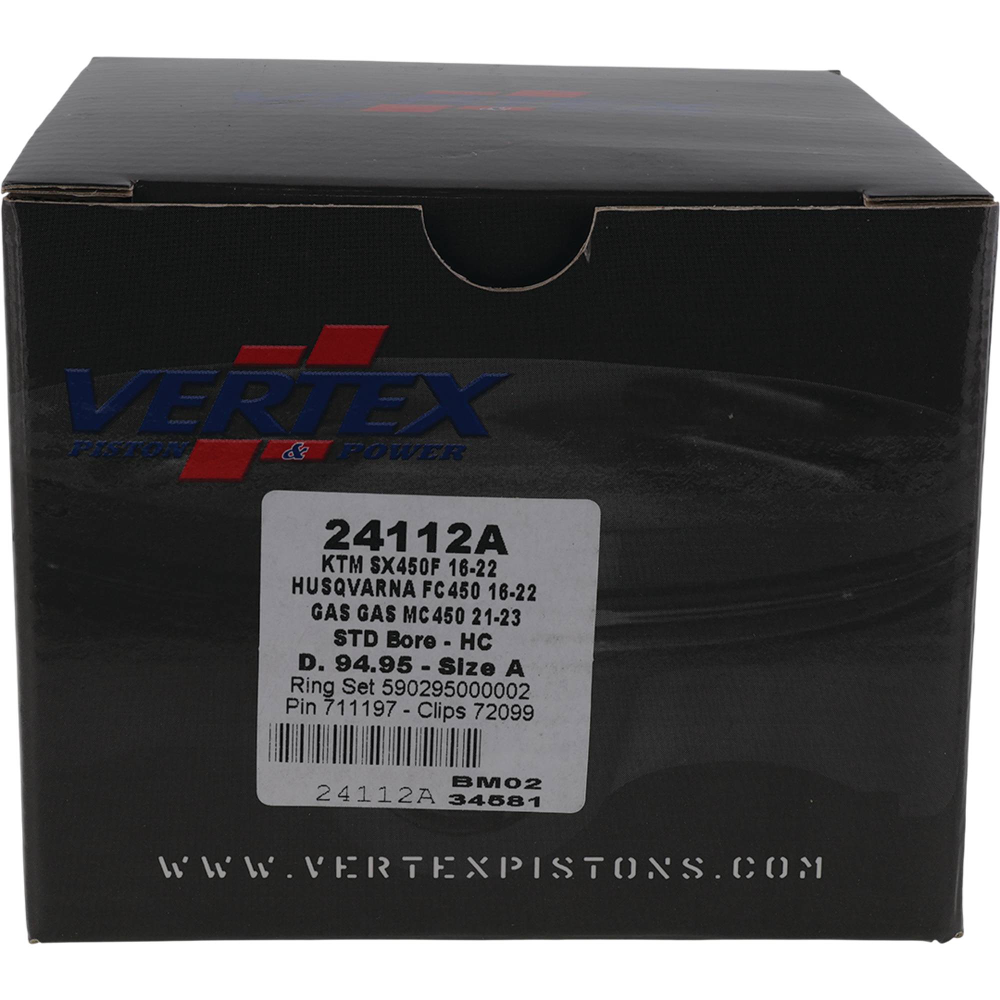 Vertex High Comp forged Piston Kit for KTM 450 SX-F (16-18) 24112A