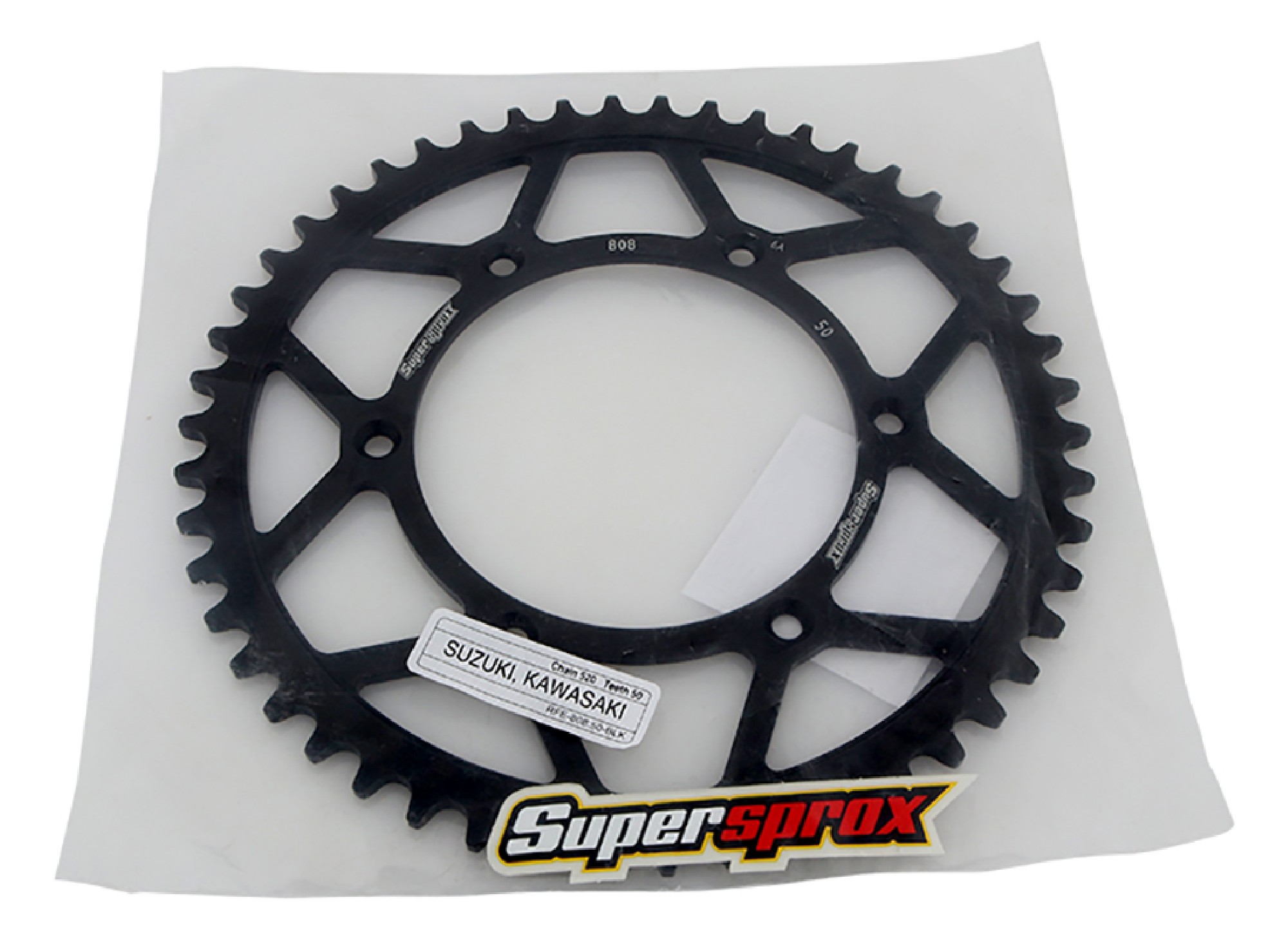 Supersprox Rear Steel Sprocket Black 50T for Kawasaki KLX 400 R 03
